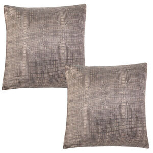 Luxury Hotel Hendrix Euro Sham Lot Set Of Two 26" Square Brown